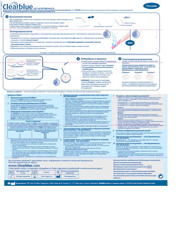 Clearblue инструкция с картинками по применению